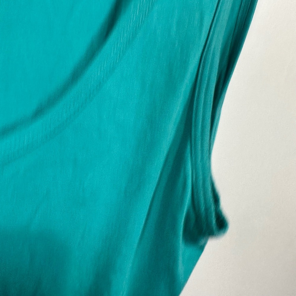 Lilla P Teal Tank Top Sleeveless Casual Basic Women's Apparel Medium - Picture 2 of 3